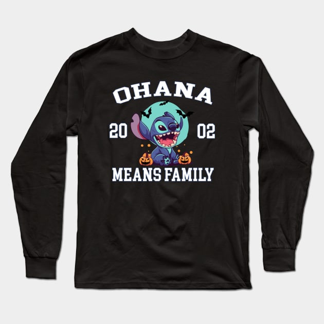 Ohana means family - Stitch University Long Sleeve T-Shirt by EnchantedApparel